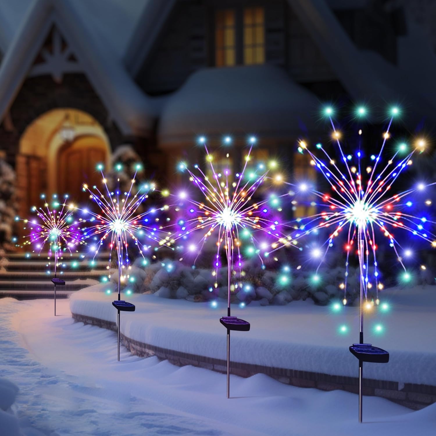 Smart Garden Spotlights - Солнечные светодиодные гирлянды-фейерверки для украшения сада,
