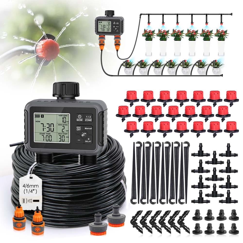 Smart Garden Sprinkler - Двухзонный независимый ЖК-дисплей, таймер для полива