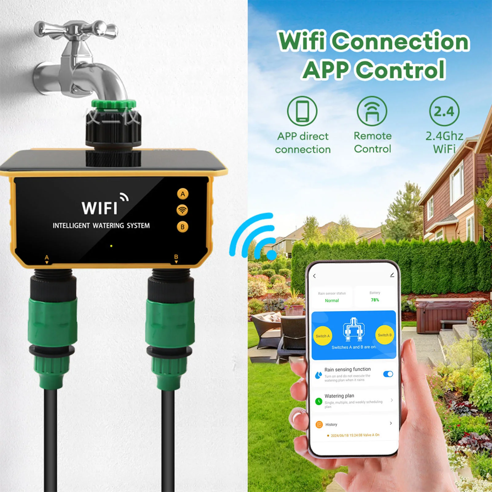 Солнечный Wi-Fi таймер для умн – обзор и цена Smart Garden Sprinkler