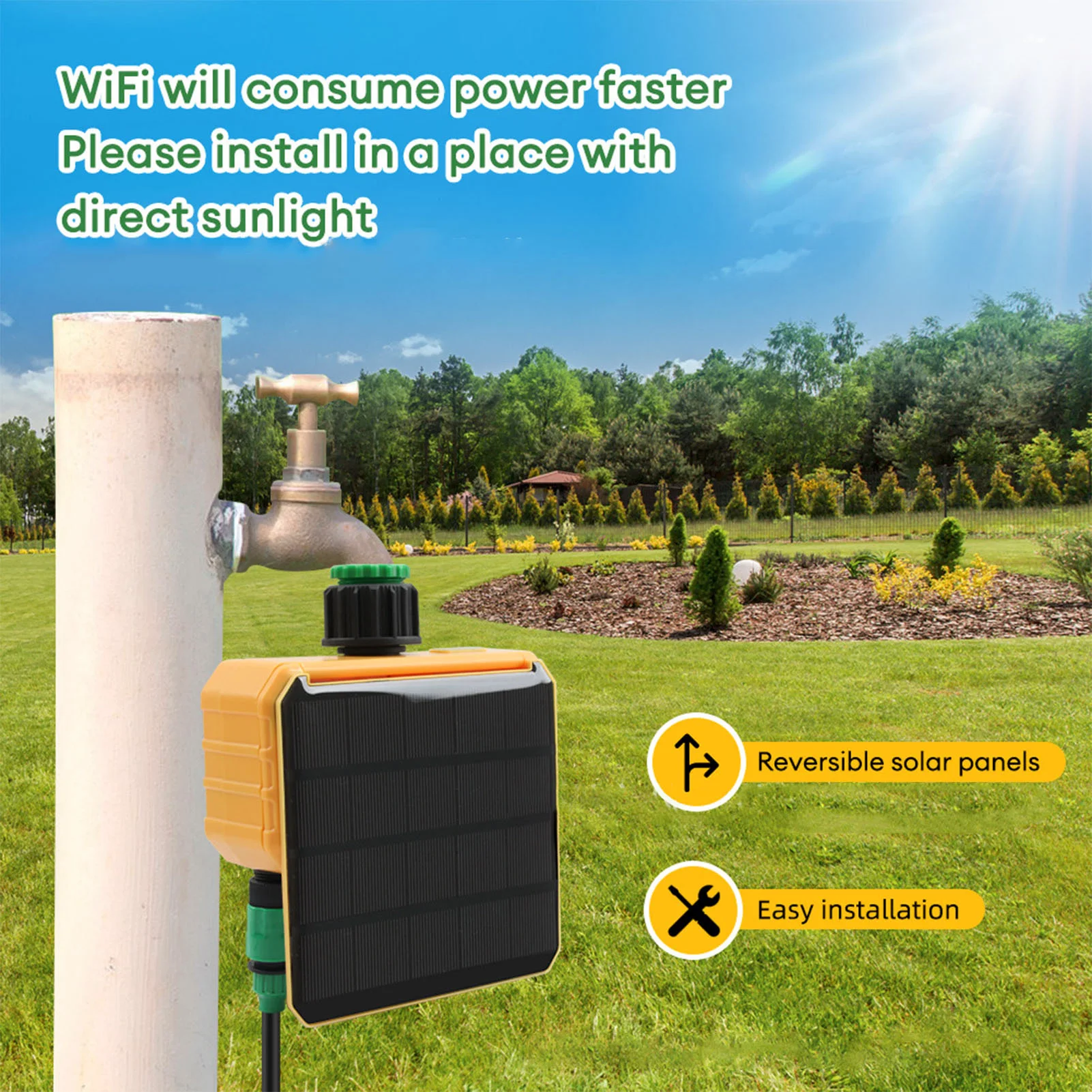 Солнечный Wi-Fi таймер для умн – обзор и цена Smart Garden Sprinkler