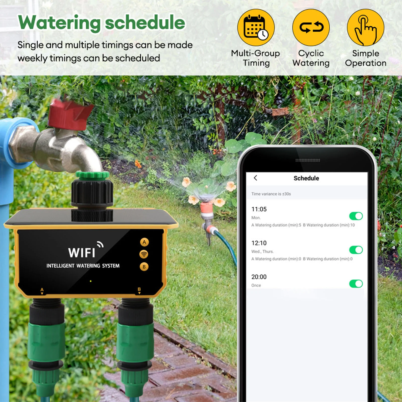 Солнечный Wi-Fi таймер для умн – обзор и цена Smart Garden Sprinkler